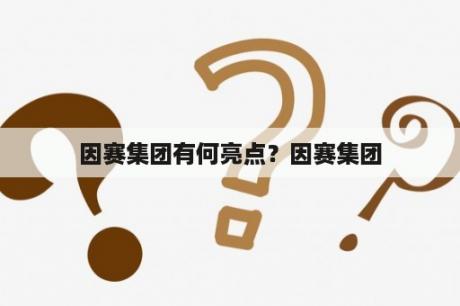 因赛集团有何亮点？因赛集团