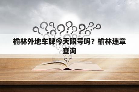 榆林外地车牌今天限号吗？榆林违章查询