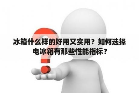 冰箱什么样的好用又实用？如何选择电冰箱有那些性能指标？