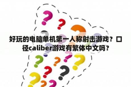 好玩的电脑单机第一人称射击游戏？口径caliber游戏有繁体中文吗？