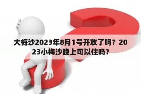 大梅沙2023年8月1号开放了吗？2023小梅沙晚上可以住吗？