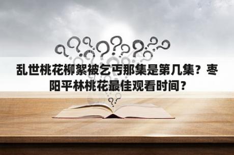 乱世桃花柳絮被乞丐那集是第几集？枣阳平林桃花最佳观看时间？