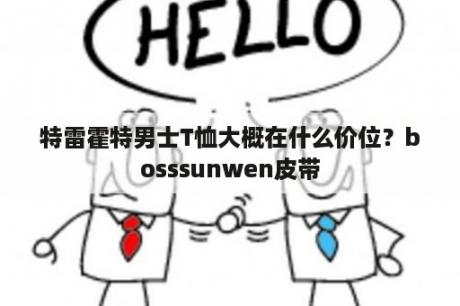 特雷霍特男士T恤大概在什么价位？bosssunwen皮带