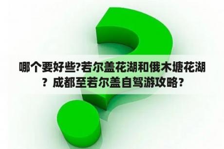 哪个要好些?若尔盖花湖和俄木塘花湖？成都至若尔盖自驾游攻略？