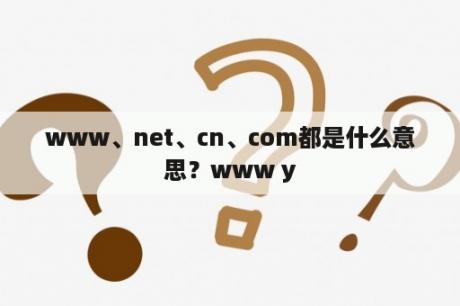 www、net、cn、com都是什么意思？www y