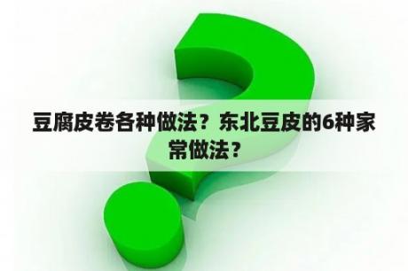 豆腐皮卷各种做法？东北豆皮的6种家常做法？