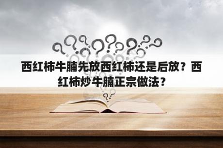 西红柿牛腩先放西红柿还是后放？西红柿炒牛腩正宗做法？