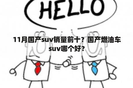 11月国产suv销量前十？国产燃油车suv哪个好？