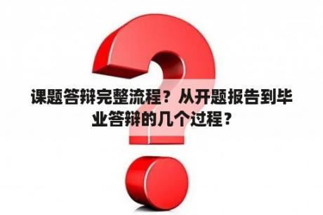 课题答辩完整流程？从开题报告到毕业答辩的几个过程？