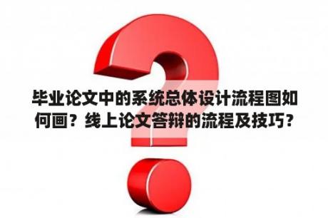 毕业论文中的系统总体设计流程图如何画？线上论文答辩的流程及技巧？