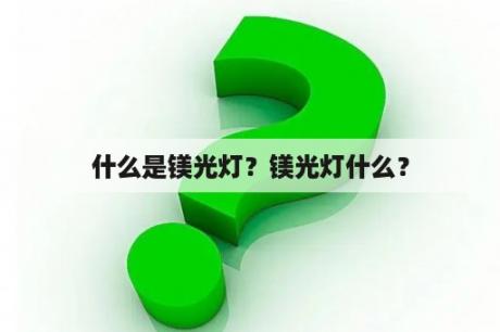 什么是镁光灯？镁光灯什么？