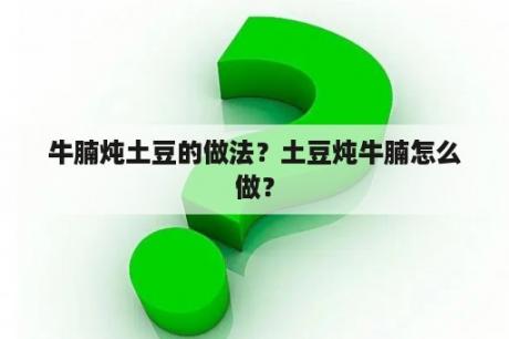 牛腩炖土豆的做法？土豆炖牛腩怎么做？