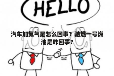 汽车加氮气是怎么回事？驰燃一号燃油是咋回事？