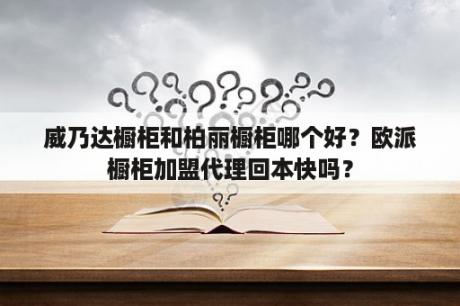 威乃达橱柜和柏丽橱柜哪个好？欧派橱柜加盟代理回本快吗？