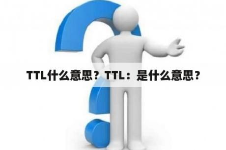 TTL什么意思？TTL：是什么意思？