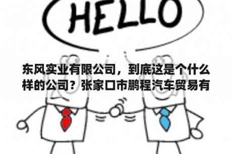 东风实业有限公司，到底这是个什么样的公司？张家口市鹏程汽车贸易有限责任公司介绍？