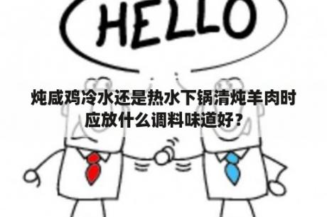 炖咸鸡冷水还是热水下锅清炖羊肉时应放什么调料味道好？