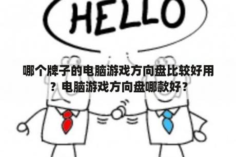 哪个牌子的电脑游戏方向盘比较好用？电脑游戏方向盘哪款好？