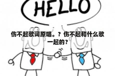 伤不起歌词原唱。？伤不起和什么歌一起的？