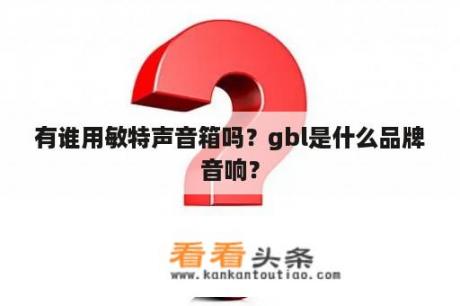 有谁用敏特声音箱吗？gbl是什么品牌音响？