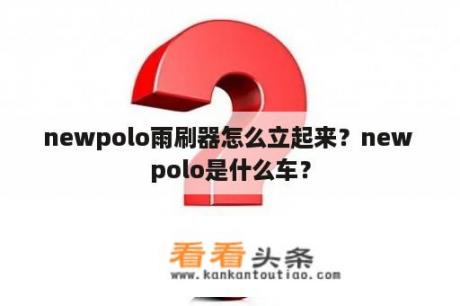 newpolo雨刷器怎么立起来？new polo是什么车？