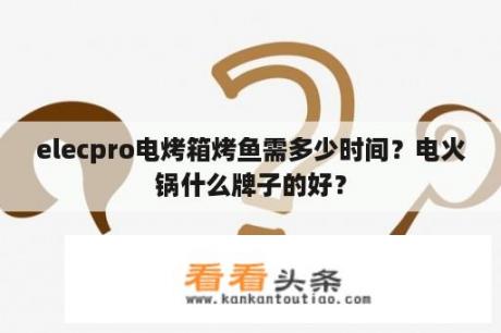 elecpro电烤箱烤鱼需多少时间？电火锅什么牌子的好？