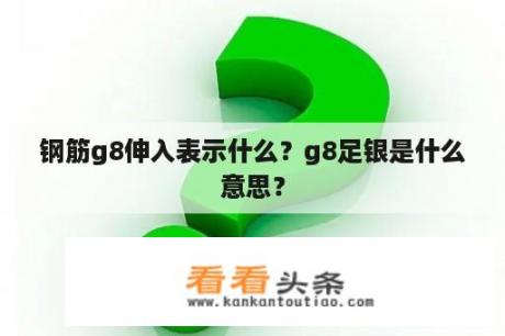 钢筋g8伸入表示什么？g8足银是什么意思？