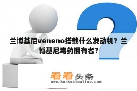 兰博基尼veneno搭载什么发动机？兰博基尼毒药拥有者？