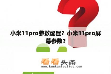 小米11pro参数配置？小米11pro屏幕参数？