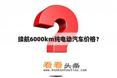 续航6000km纯电动汽车价格？