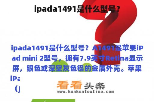 ipada1491是什么型号？