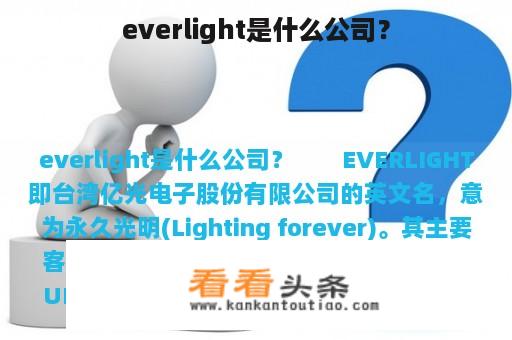 everlight是什么公司？