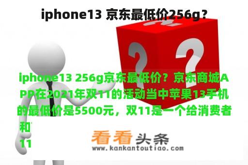 iphone13 京东最低价256g？