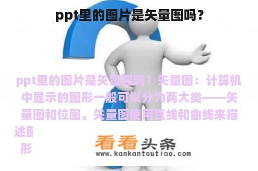 ppt里的图片是矢量图吗？