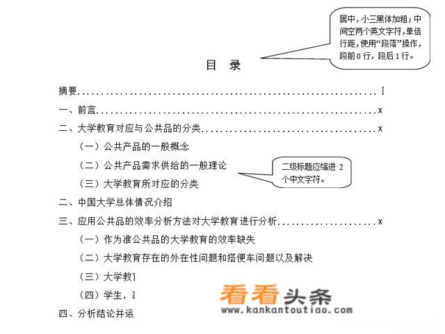 毕业论文的格式要求？