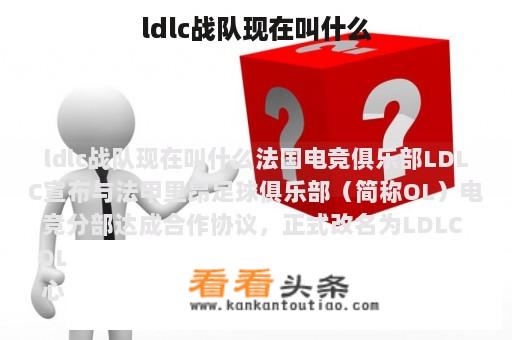 ldlc战队现在叫什么