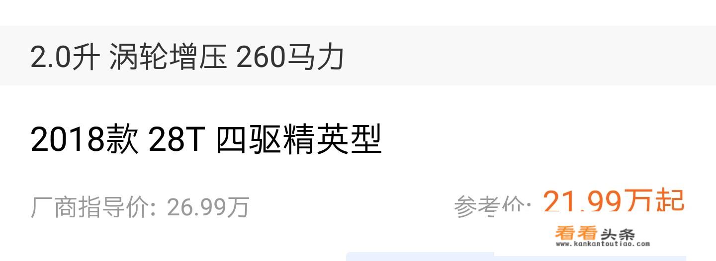 2018昂克威28T四驱精英型落地价多少钱