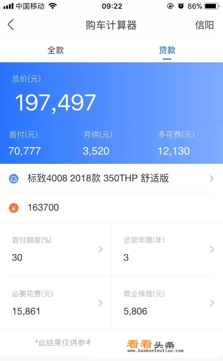 标志4008舒适型全套下来多少钱