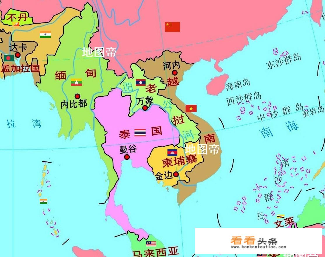 世界地图文莱的位置？_文莱旅游地图