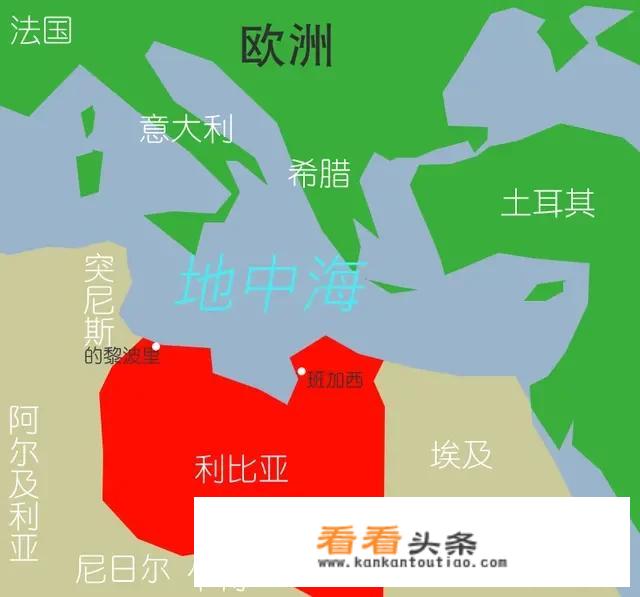 突尼斯在地图上哪个位置？