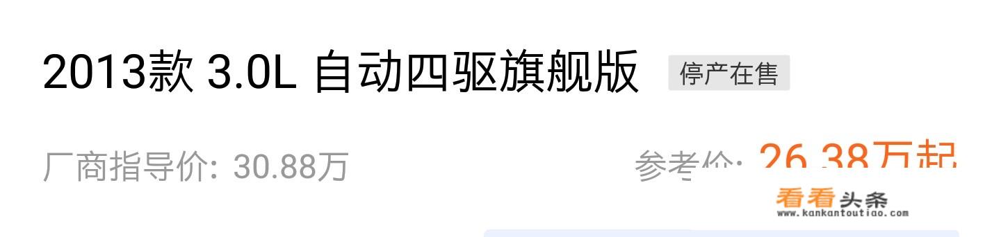 帕杰罗2023款3.5价格？