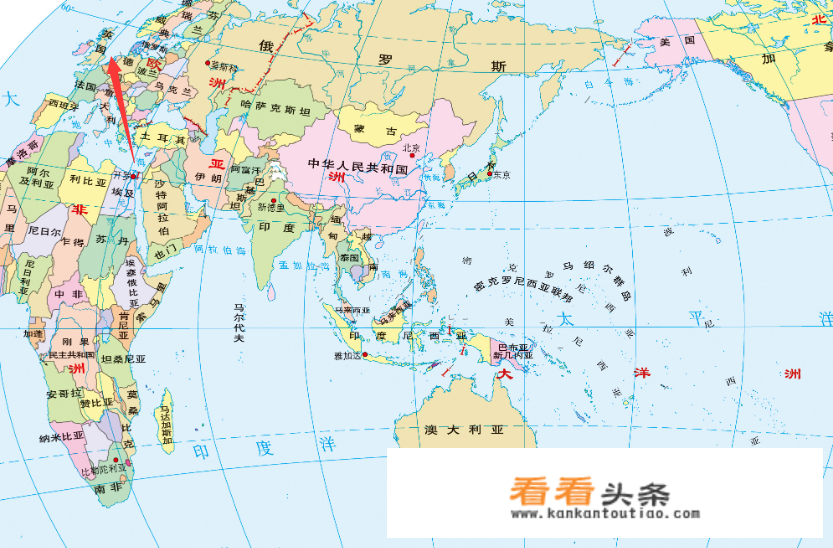 世界地图英国的地理位置？