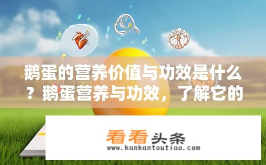 鹅蛋的营养价值与功效是什么？鹅蛋营养与功效，了解它的价值及作用？鹅蛋的营养价值、功效是什么？为何这么珍贵？