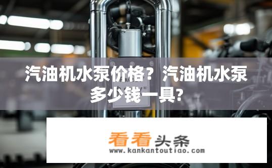 汽油机水泵价格？汽油机水泵多少钱一具?