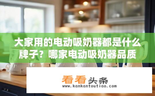 大家用的电动吸奶器都是什么牌子？哪家电动吸奶器品质口碑好?