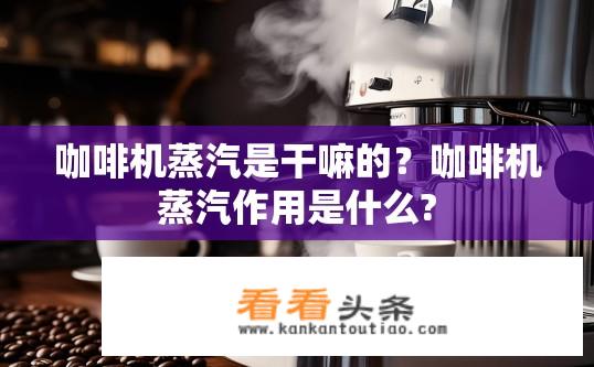 咖啡机蒸汽是干嘛的？咖啡机蒸汽作用是什么?