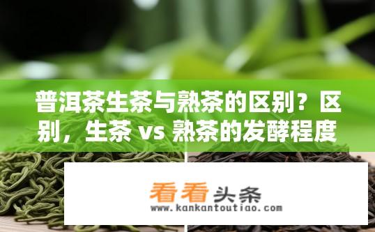 普洱茶生茶与熟茶的区别？区别，生茶 vs 熟茶的发酵程度与风味差异分析