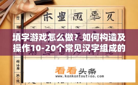 填字游戏怎么做？如何构造及操作10-20个常见汉字组成的填字游戏?