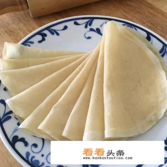 家常做饺子皮蒸春饼的做法？