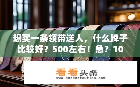 想买一条领带送人，什么牌子比较好？500左右！急？1000以内，推荐哪些领带品牌性价比较高，适合送礼送给500元以下的朋友？
